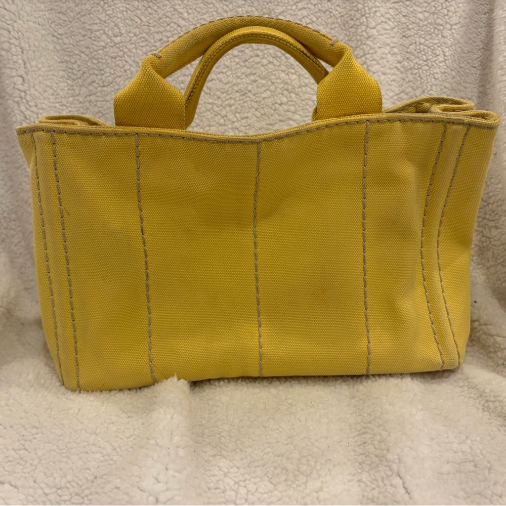 Yellow Prada Canapa Tote Canvas Mini - Picture 4 of 14